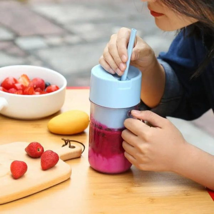 Portable Blender With Straw